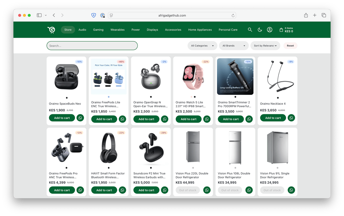Afri Gadget Hub e-Commerce image