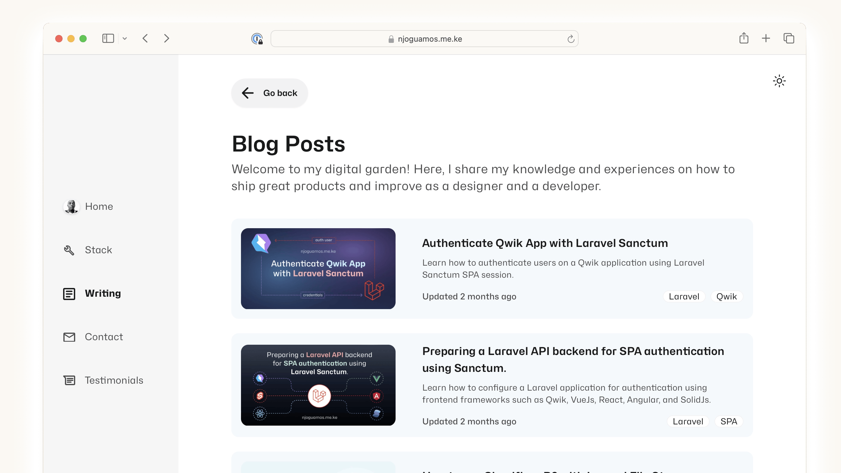 Njogu Amos Portfolio Screenshot