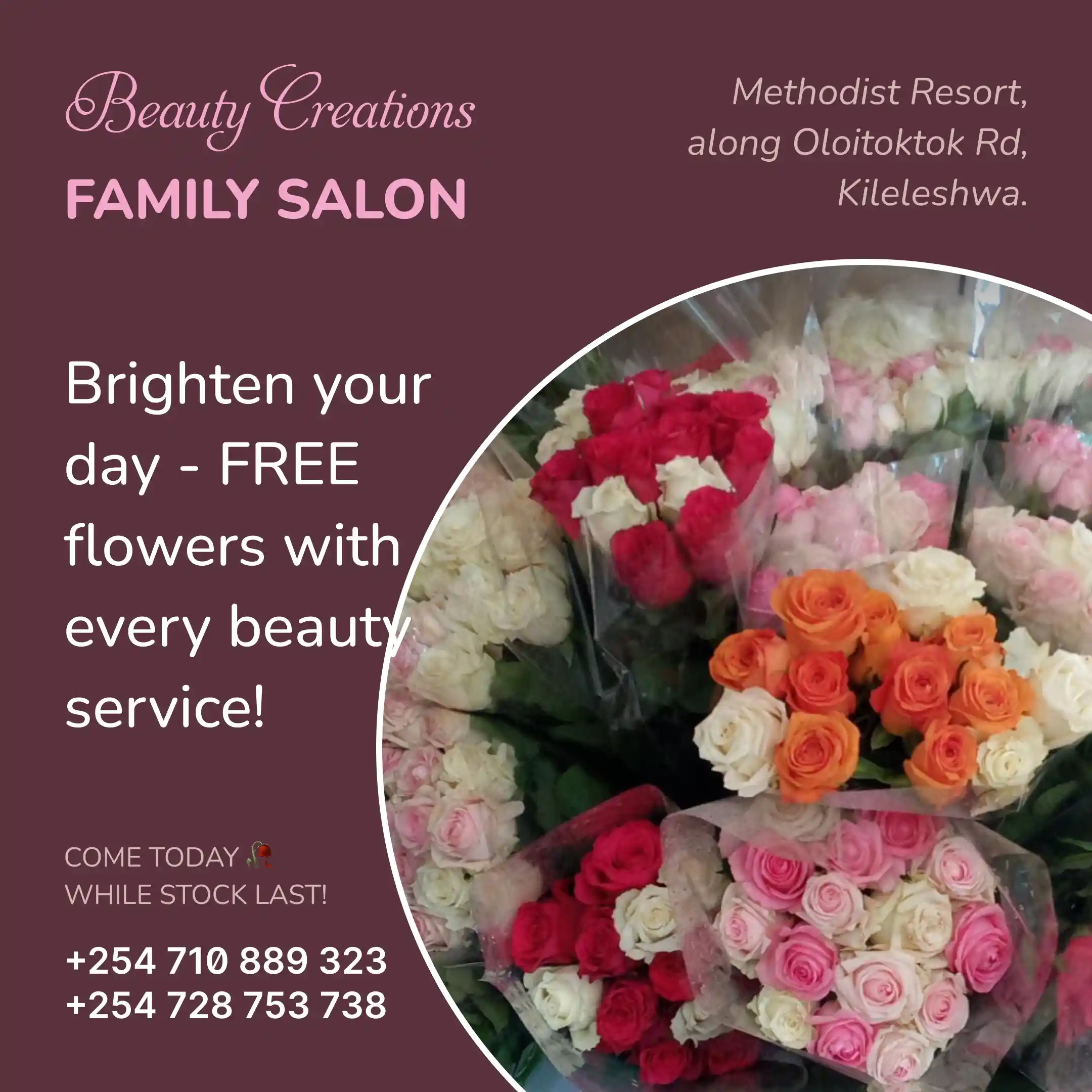 Beauty Creations Family Salon celebrating flower post