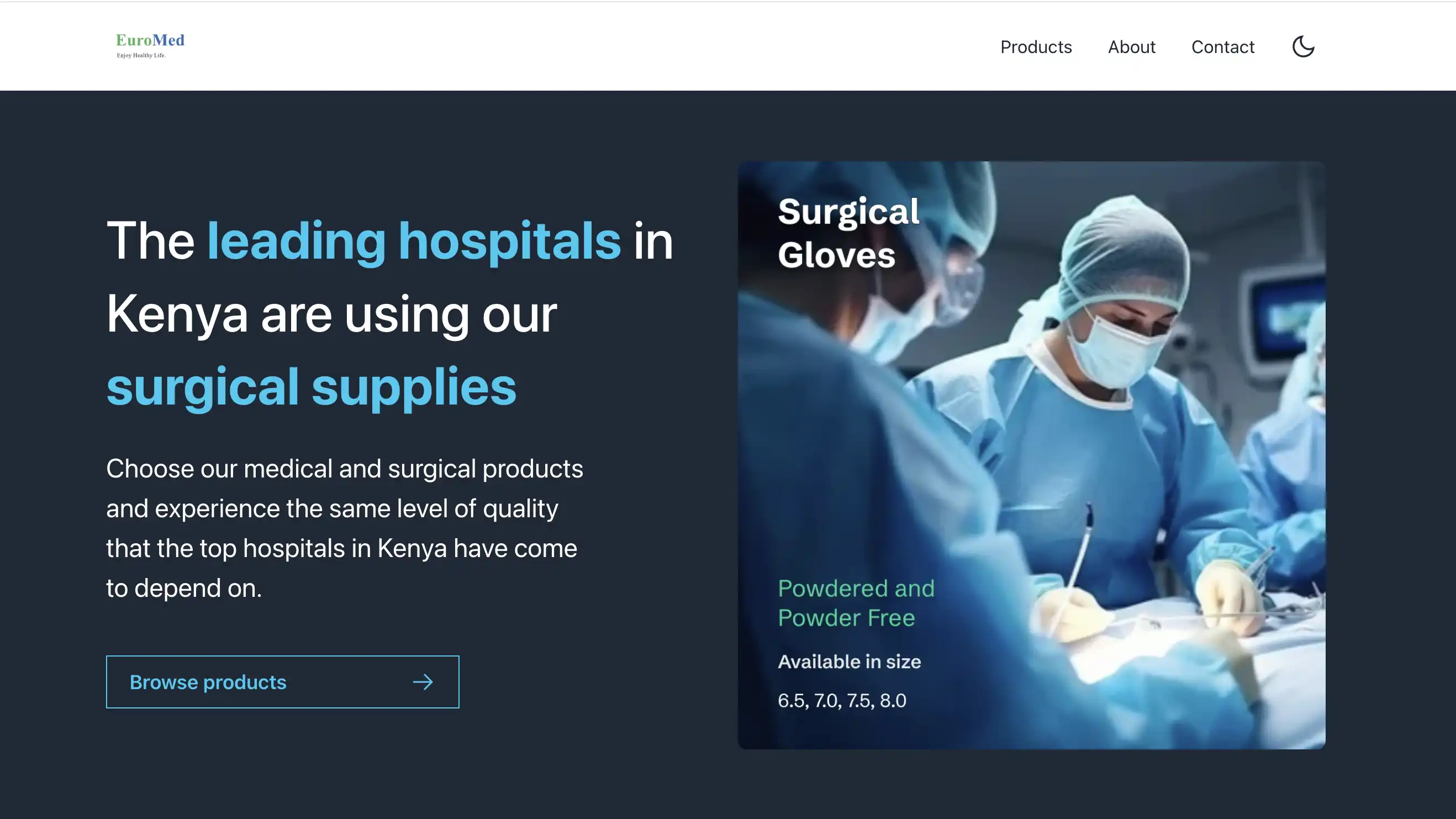 Euromed Surgical Website image